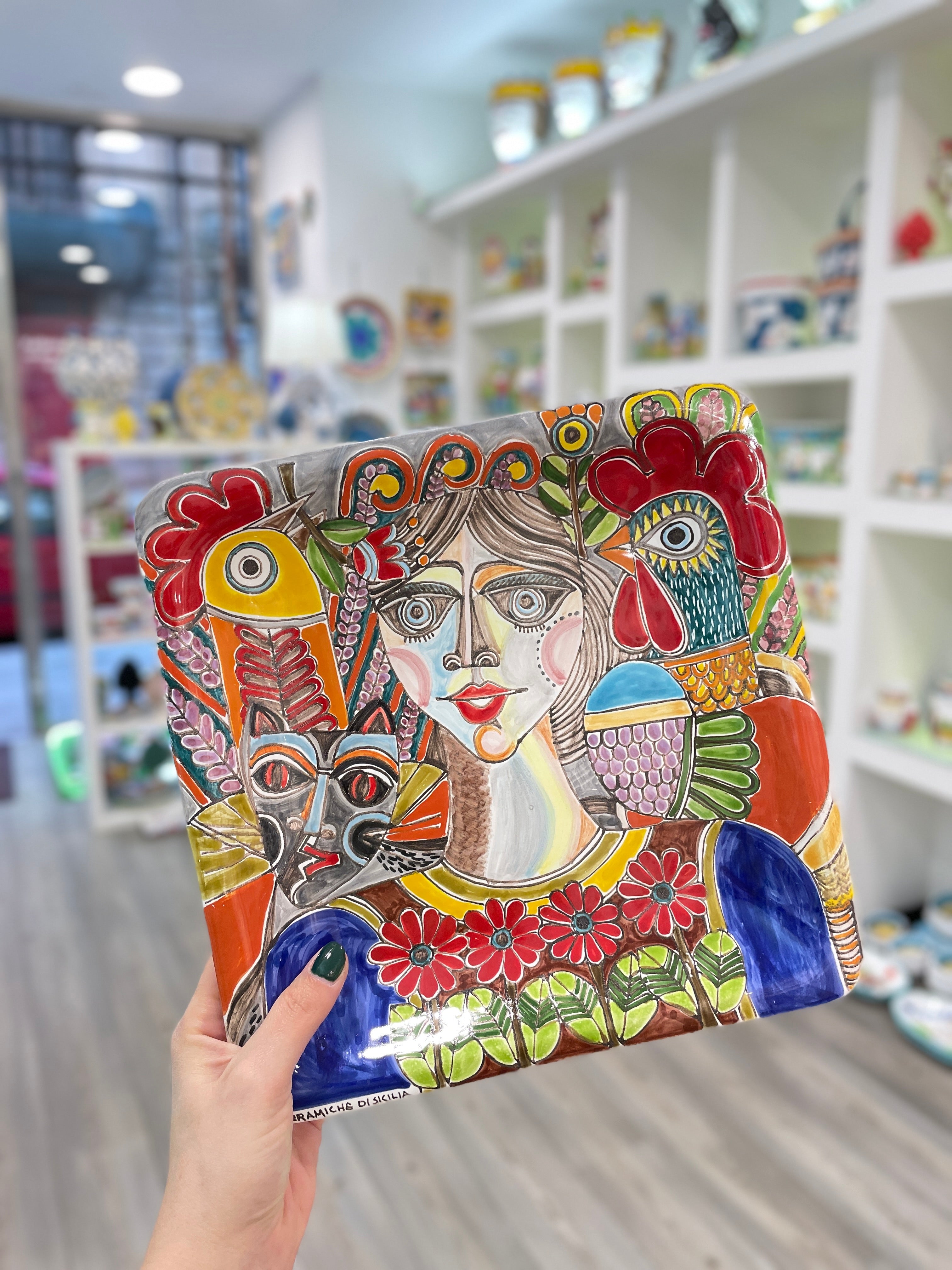 Piatto Quadrato Bianco E Nero Milano - Foto 6