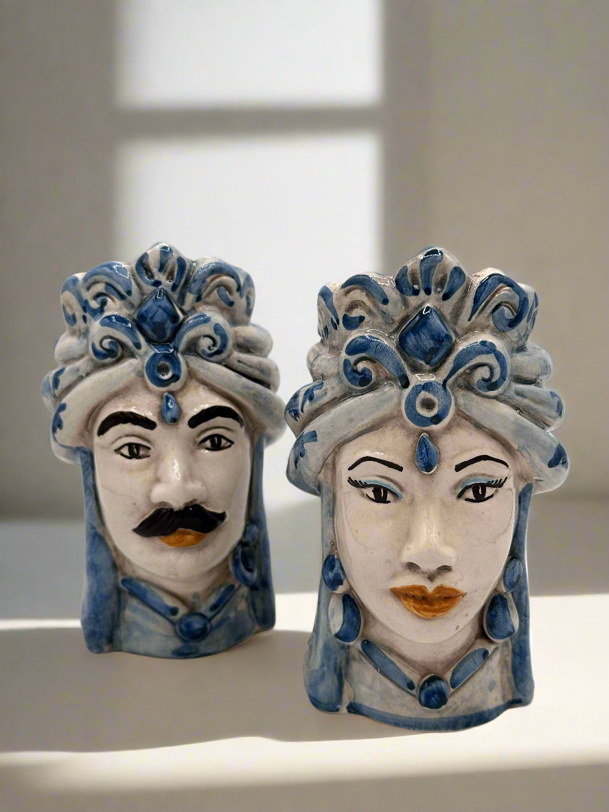 Teste Di Moro - H 15 cm - Blu