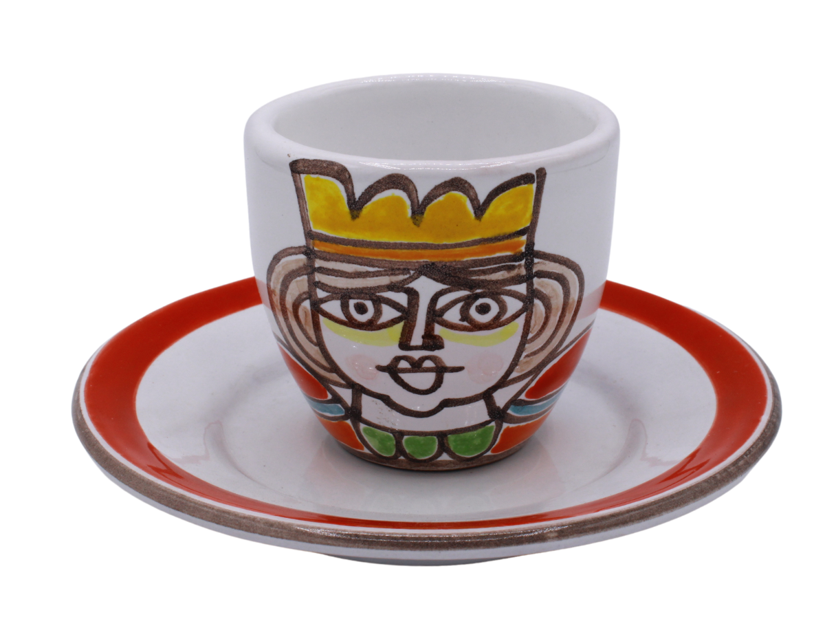 Tazzina Da Caffè Bombata Regina - Ceramiche Di Sicilia