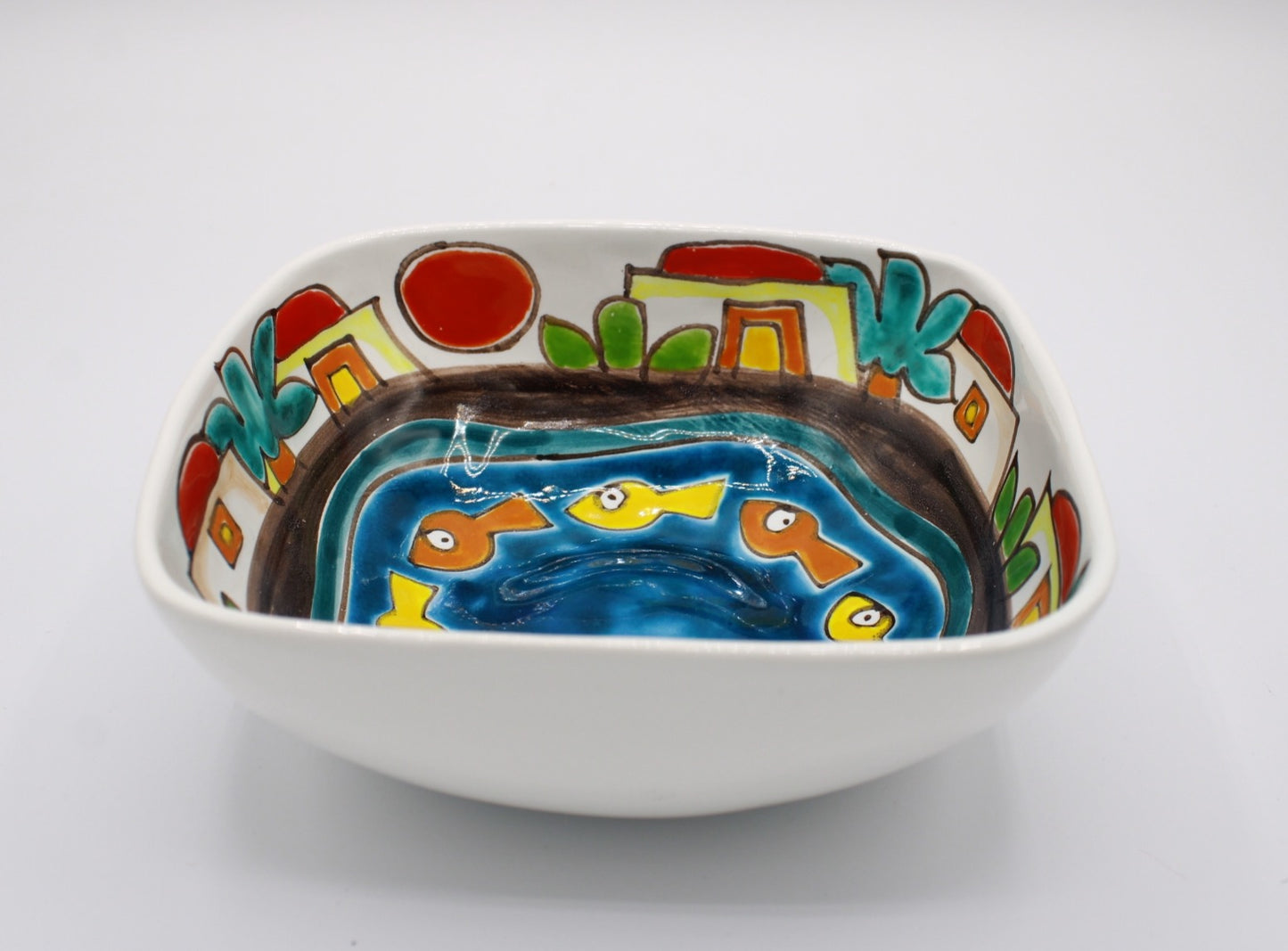 Ciotola Quadrata Pantelleria - Ceramiche Di Sicilia