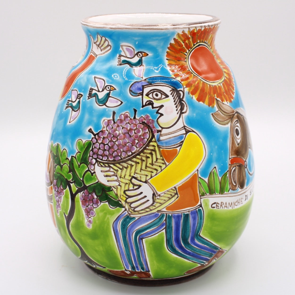 Vaso Vendemmia - Ceramiche Di Sicilia