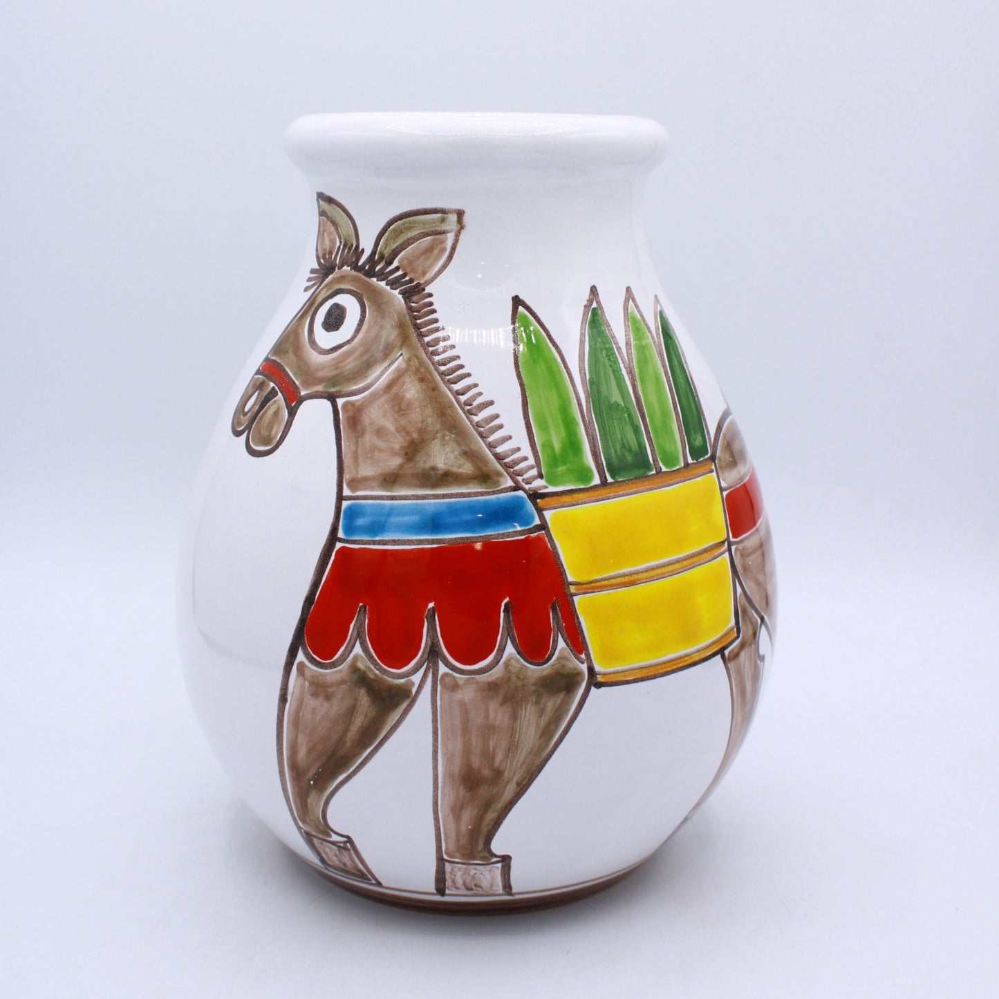 Vaso Asinello e Fichi D'india - Ceramiche Di Sicilia
