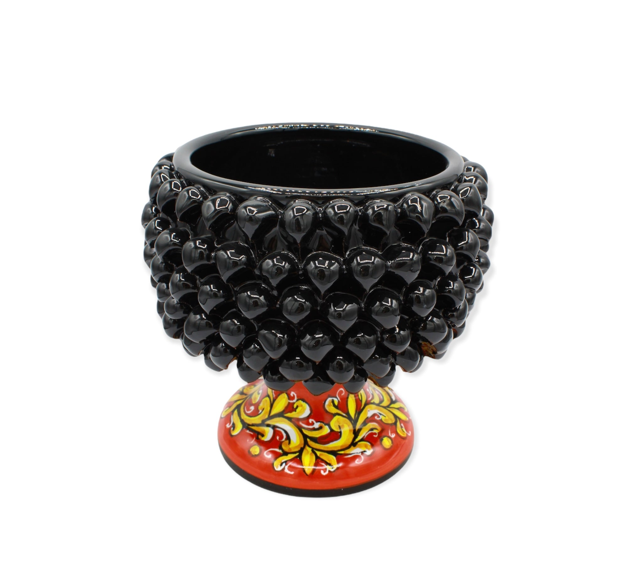 Half Pine Cone Black Decorated Base