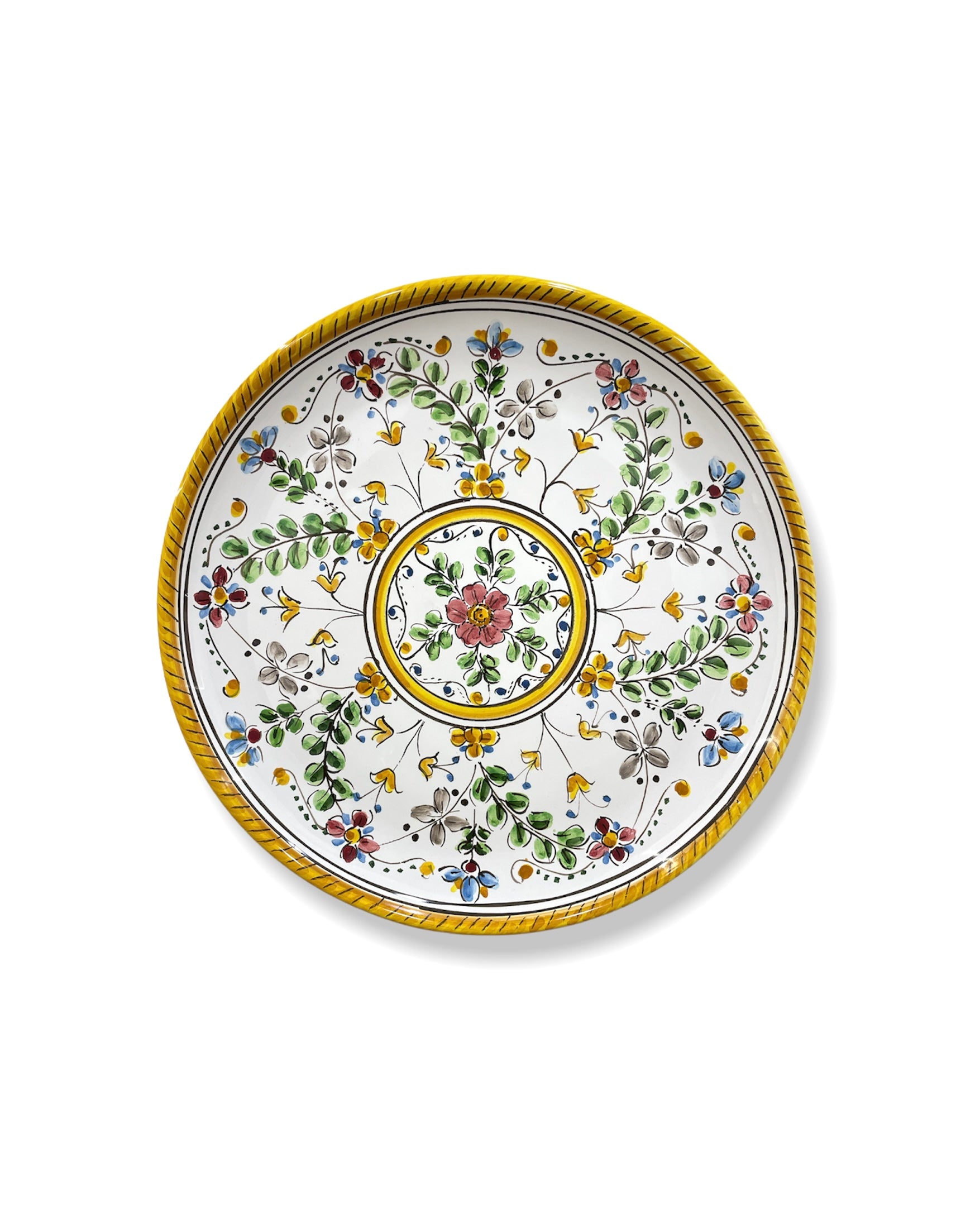Piatto Ornamentale Barocco Bianco