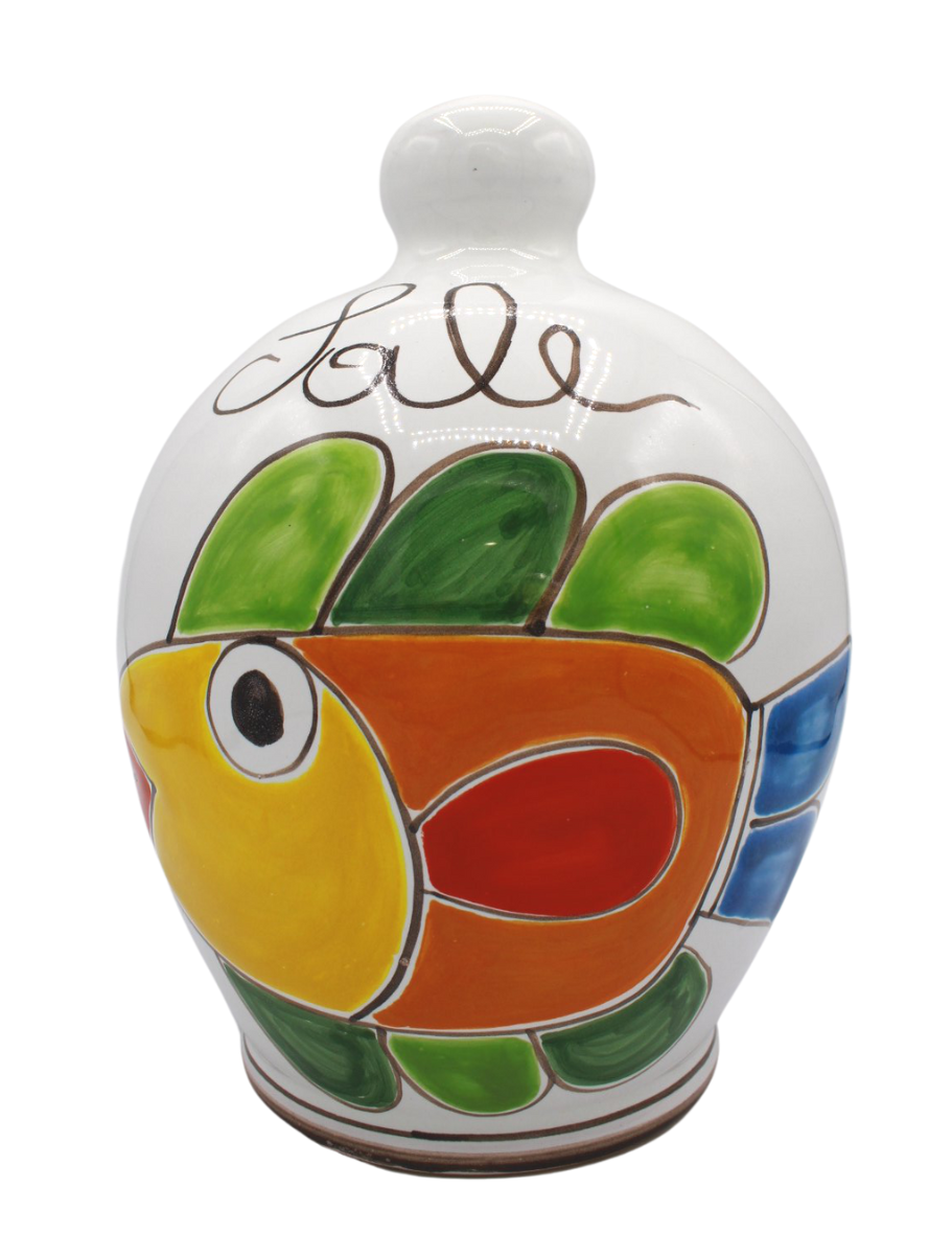 Porta Sale Con Bocca Pesce - Ceramiche Di Sicilia