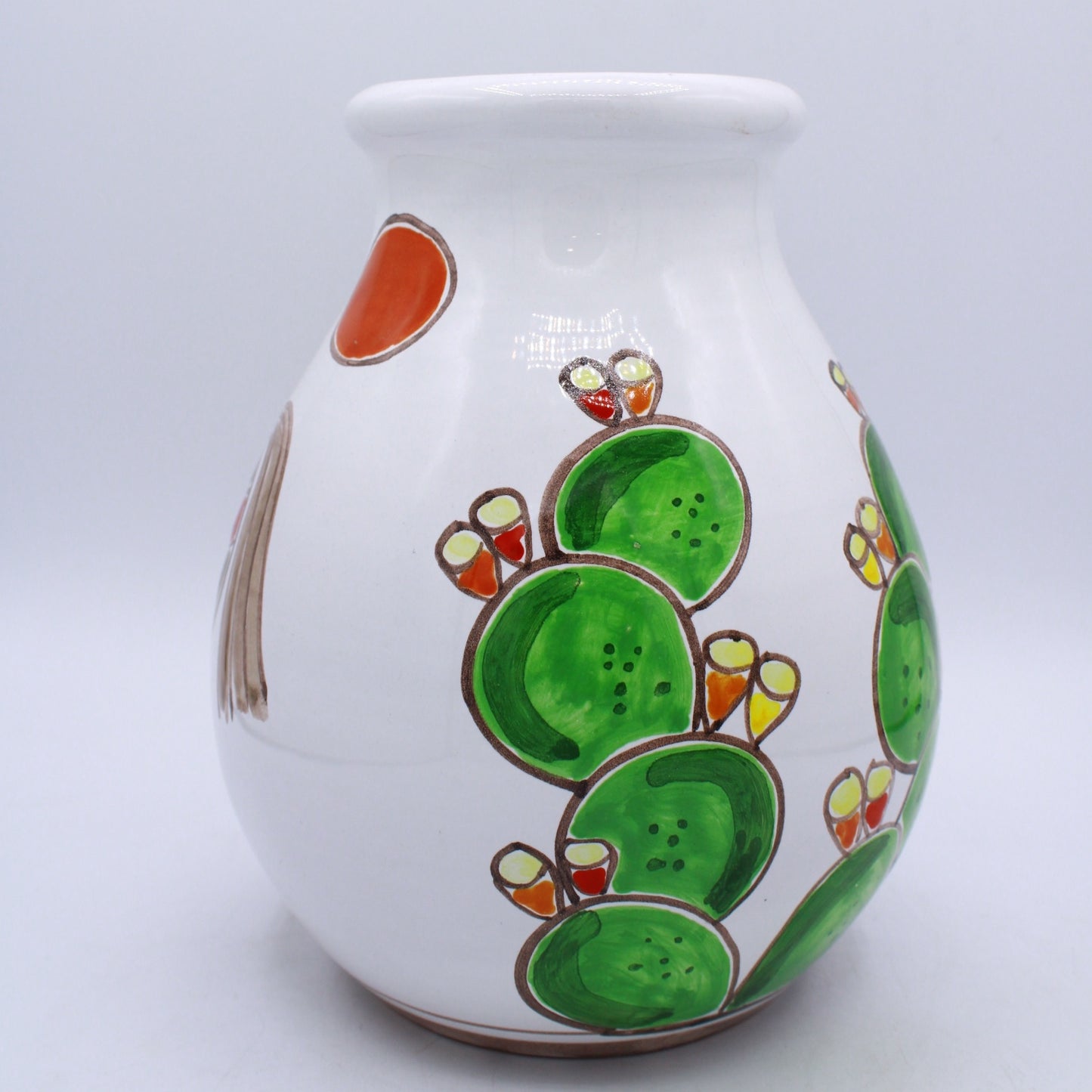 Vaso Asinello e Fichi D'india - Ceramiche Di Sicilia