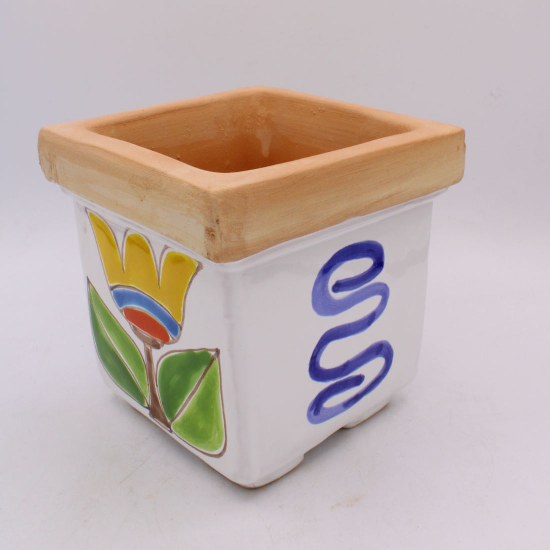 Porta Pianta Quadrato Asinello - Ceramiche Di Sicilia