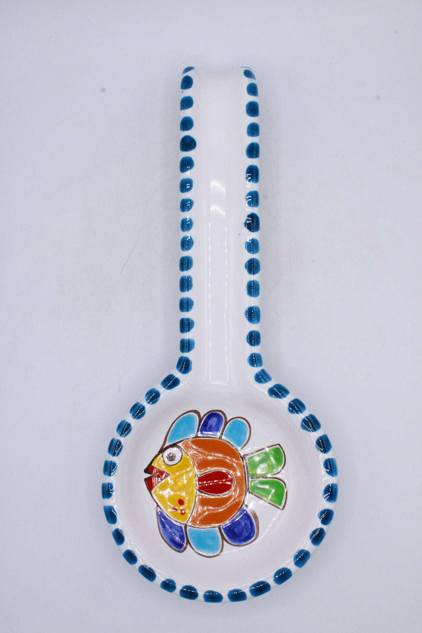 Poggiamestolo Pesce - Ceramiche Di Sicilia