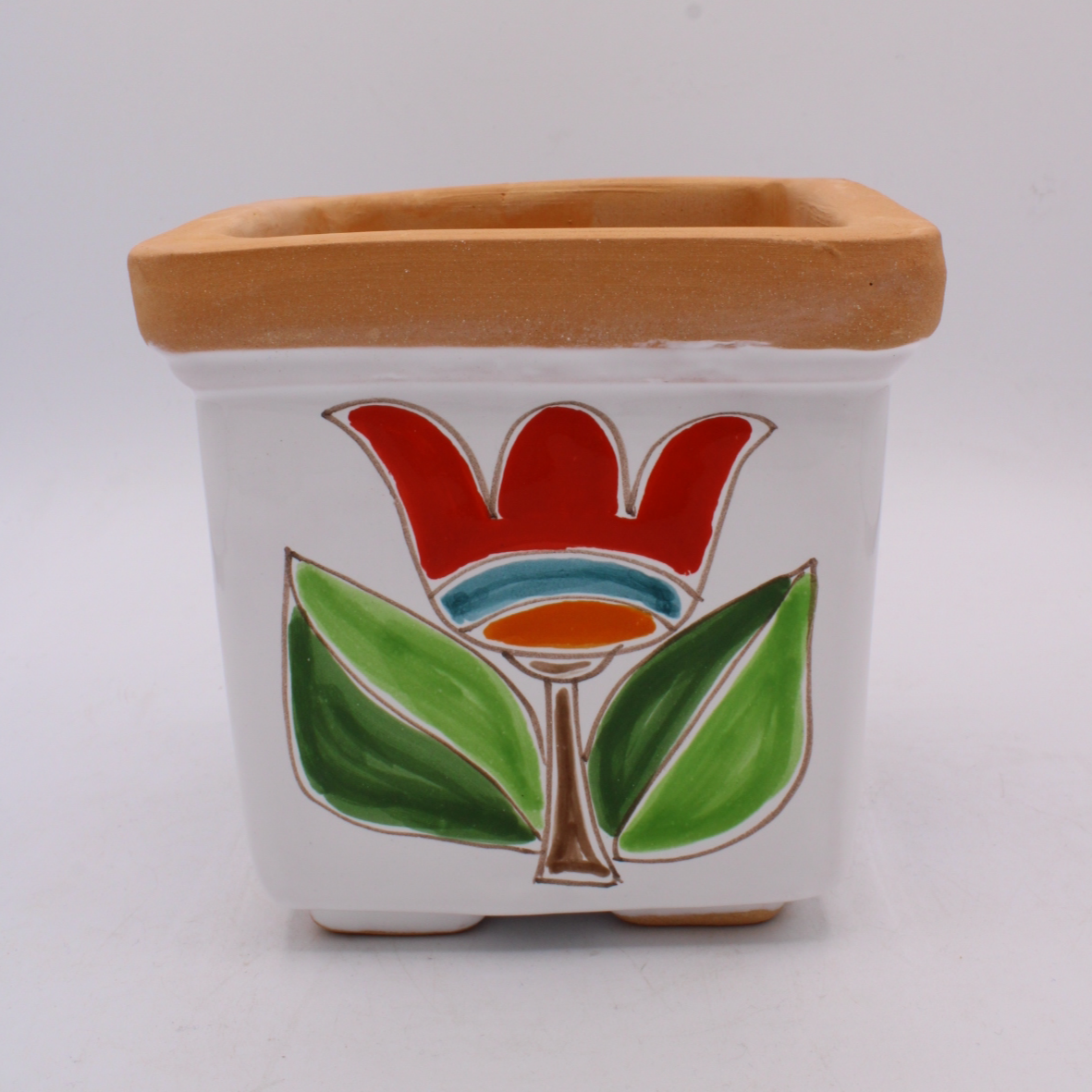 Porta Pianta Quadrato Asinello - Ceramiche Di Sicilia