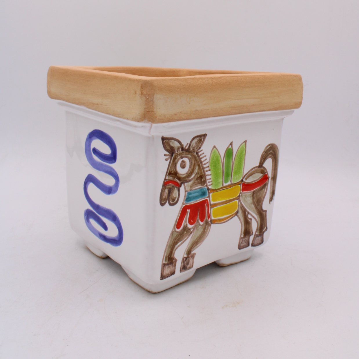 Porta Pianta Quadrato Asinello - Ceramiche Di Sicilia