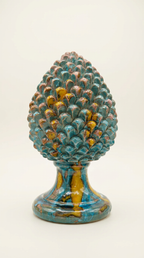 Pigna Azzurro/giallo/rosa - H30 cm