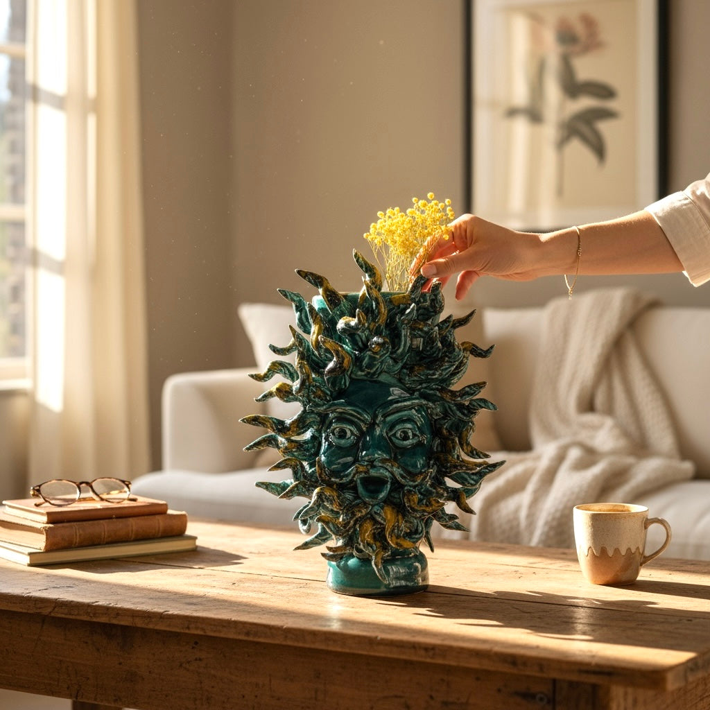 Eolo Verde e Giallo- H 26 cm