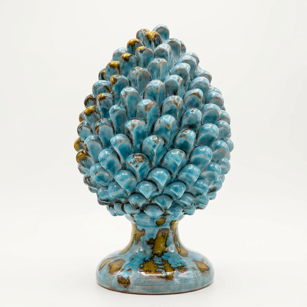 Pigna Celeste/Giallo - H25 cm