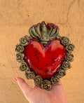 Sacred Heart - Dark Green Roses