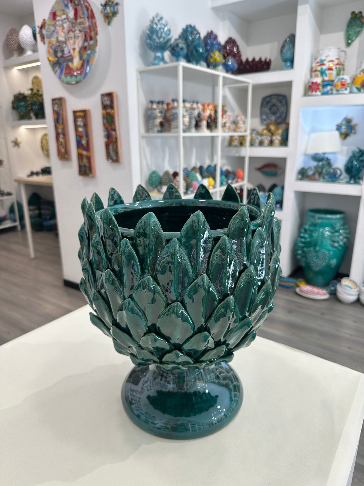 Vaso Carciofo Verde - d. 22 cm
