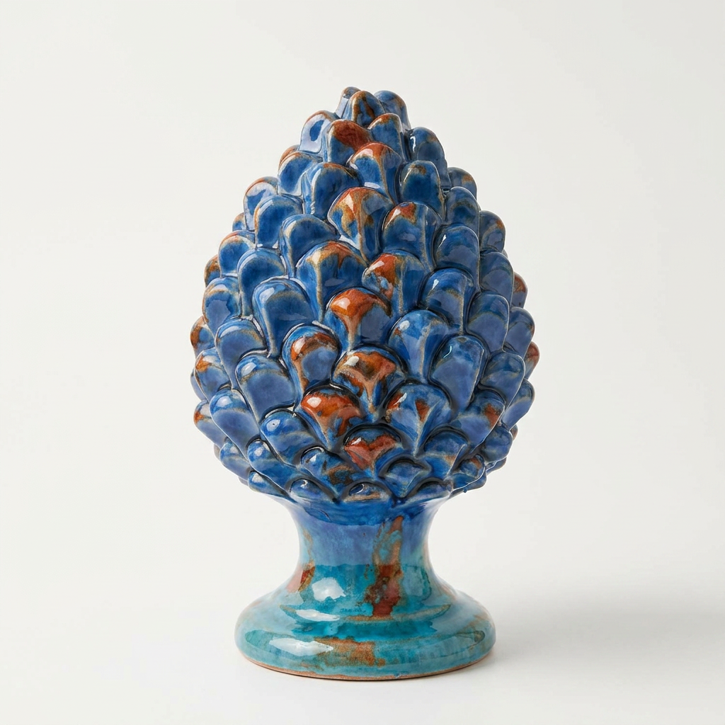 Pigna Blu/Celeste/arancio - H20 cm