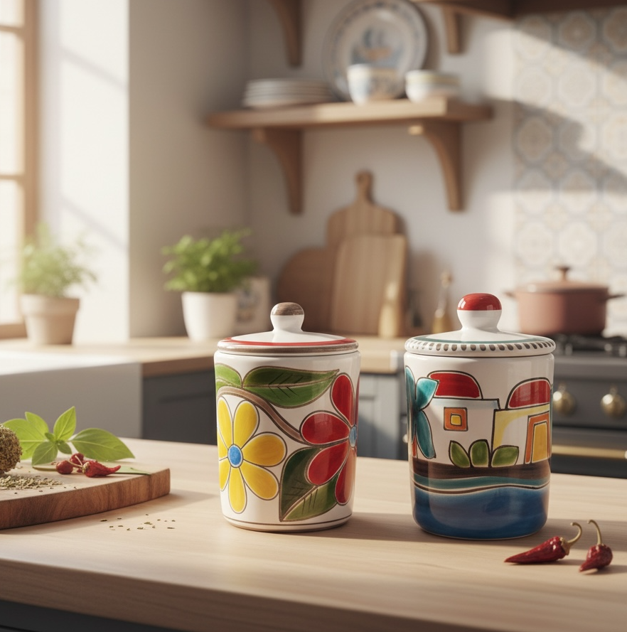 Barattoli Sale e Zucchero - Pantelleria e Margherite