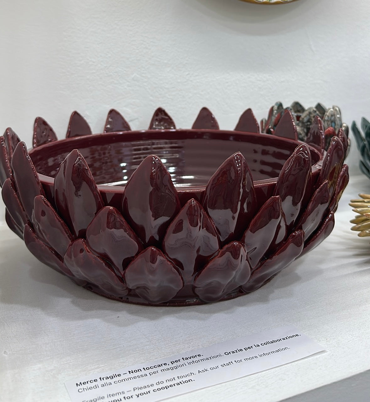 Ciotola Carciofo Bordeaux - d.32 cm