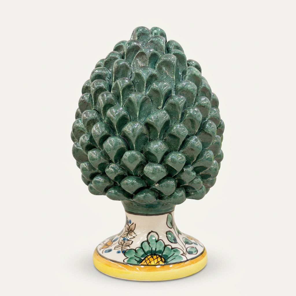 Pigna Verde Base Decorata H 20 cm