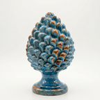 Pigna Celeste/arancio - H20 cm
