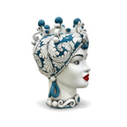 Teste Di Moro - Blu Ottanio - H 42 Cm