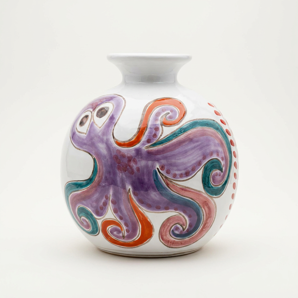 Fish and Octopus Vase