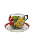 Tazza con piattino - Margherite