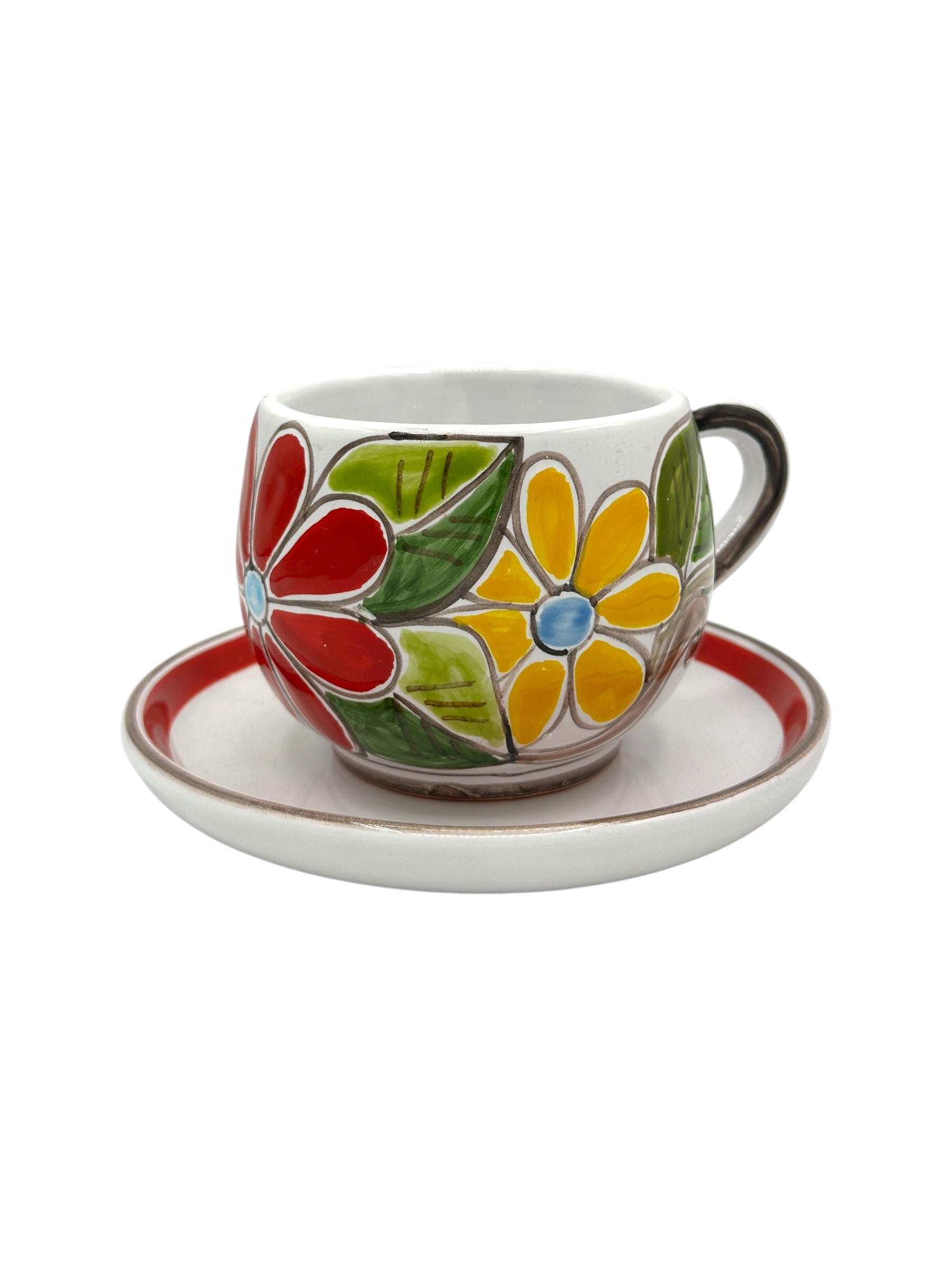 Tazza con piattino - Margherite