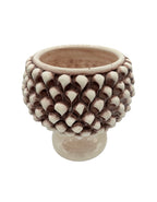 Demi pomme de pin blanc antique