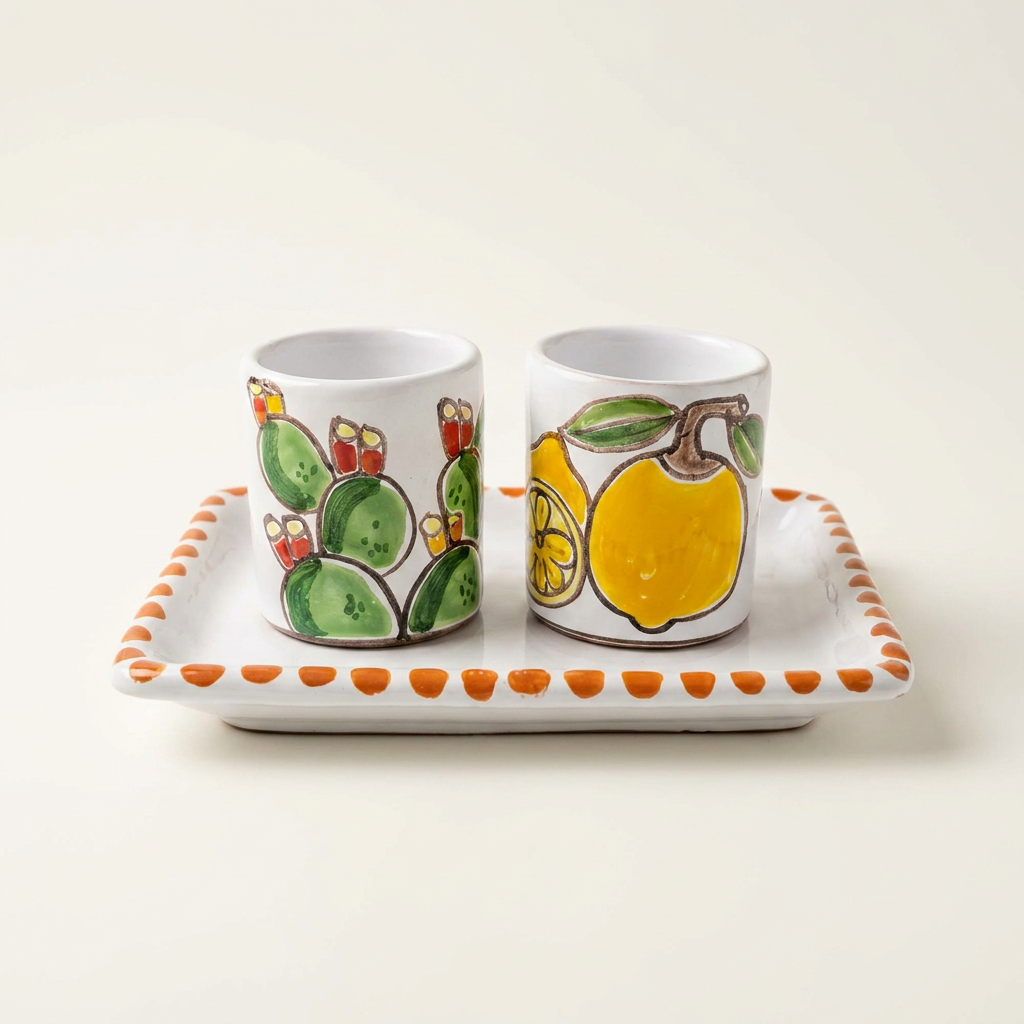 Tazzine da caffè - Fichi D’india e Limone