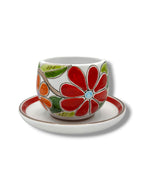 Tazza con piattino - Margherite