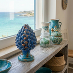 Pigna Blu/Celeste/arancio - H20 cm
