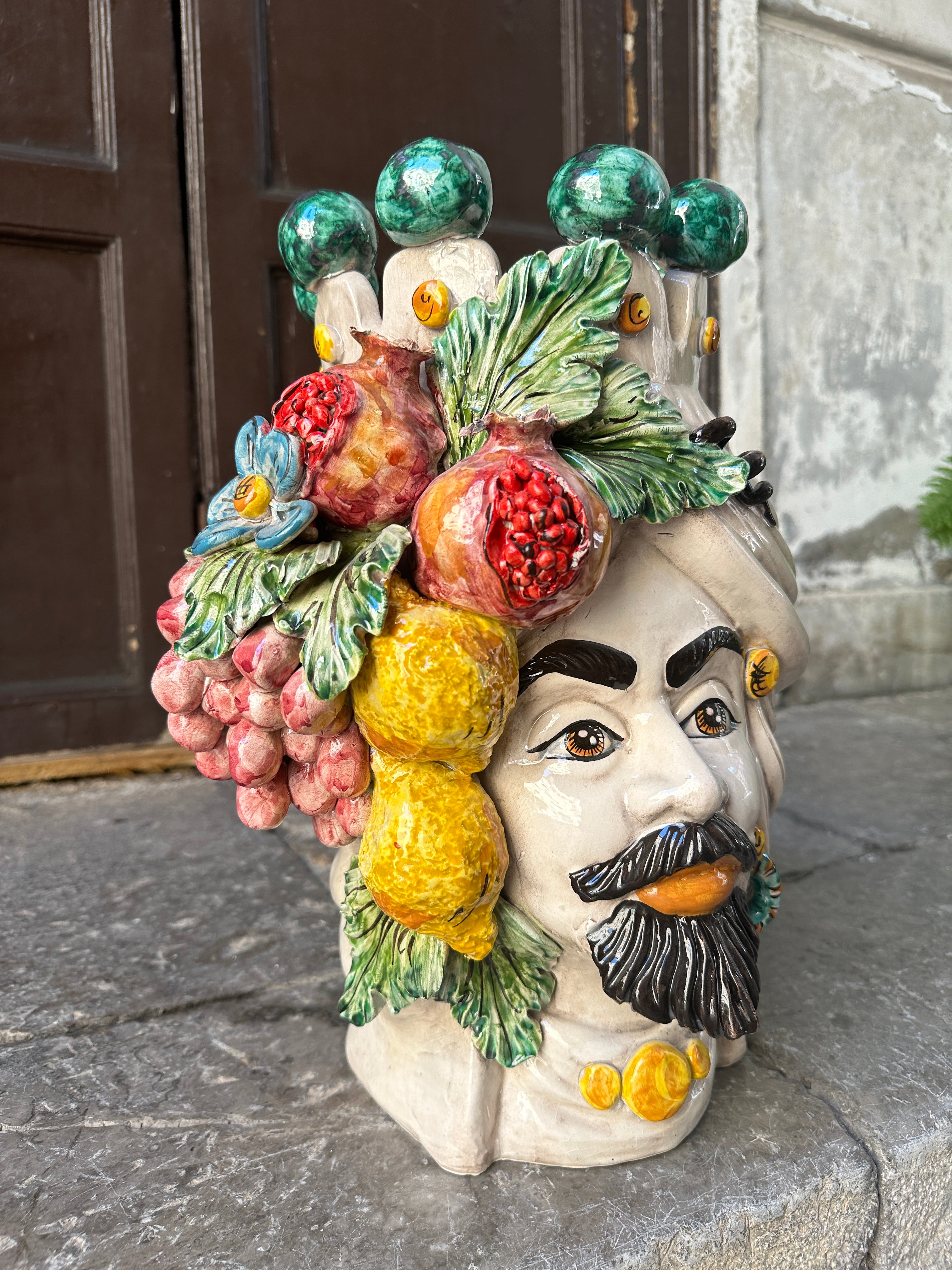 Teste Di Moro - Frutta Mista - H 40 cm
