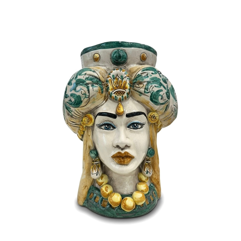 Teste di Moro - decorazione Verde - H 30 cm