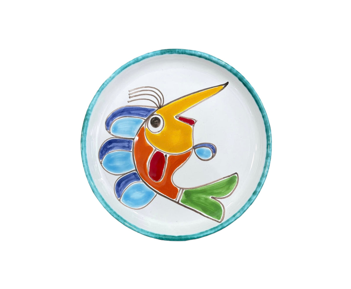 Round Plate - Swordfish - Green Edge