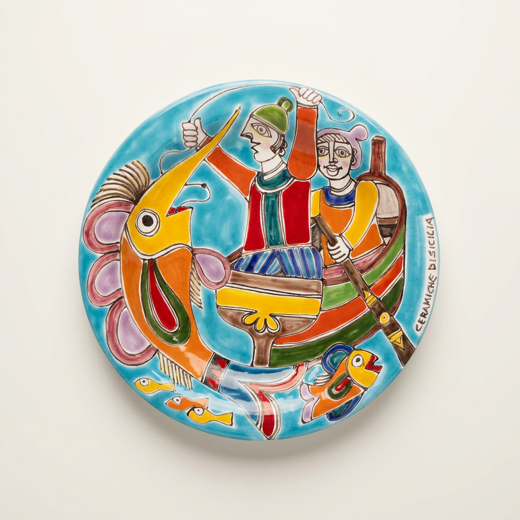 La Pesca del Pesce Spada - Piatto d. 25 cm