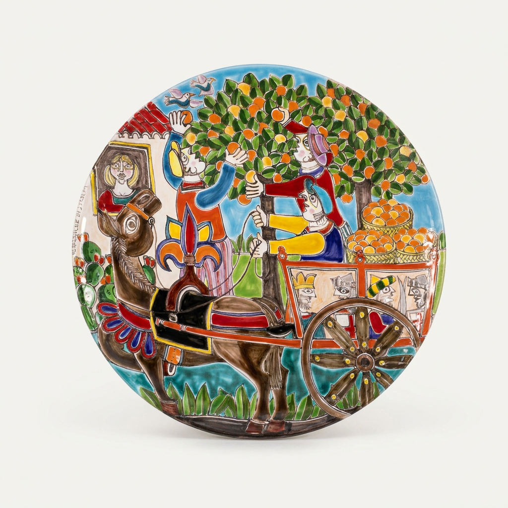 Carretto Siciliano  - Piatto d. 30 cm
