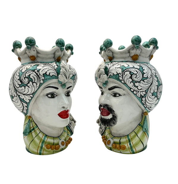 Moorish Heads Green Baroque Decoration