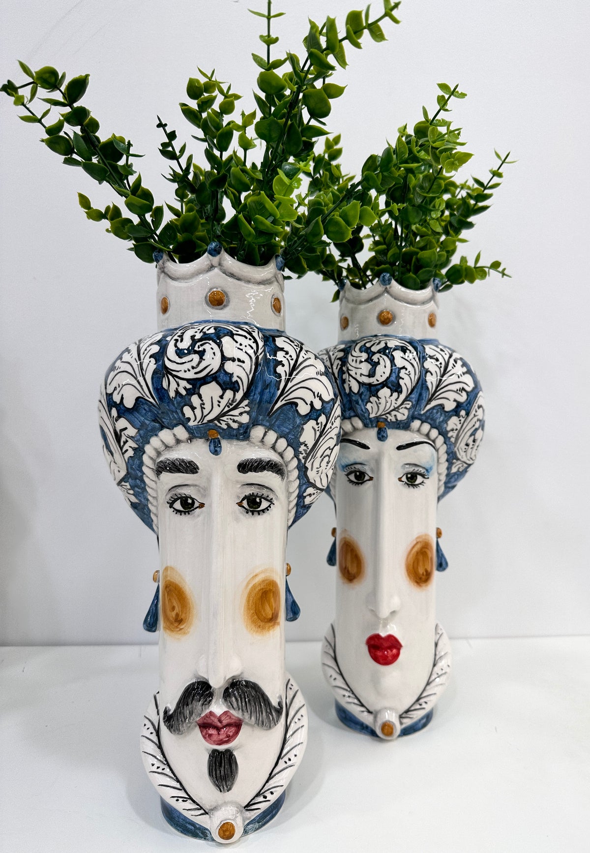 Teste Di Moro - Stilizzate - Barocco Blu