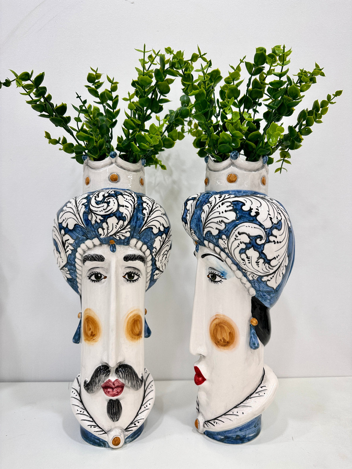 Teste Di Moro - Stilizzate - Barocco Blu