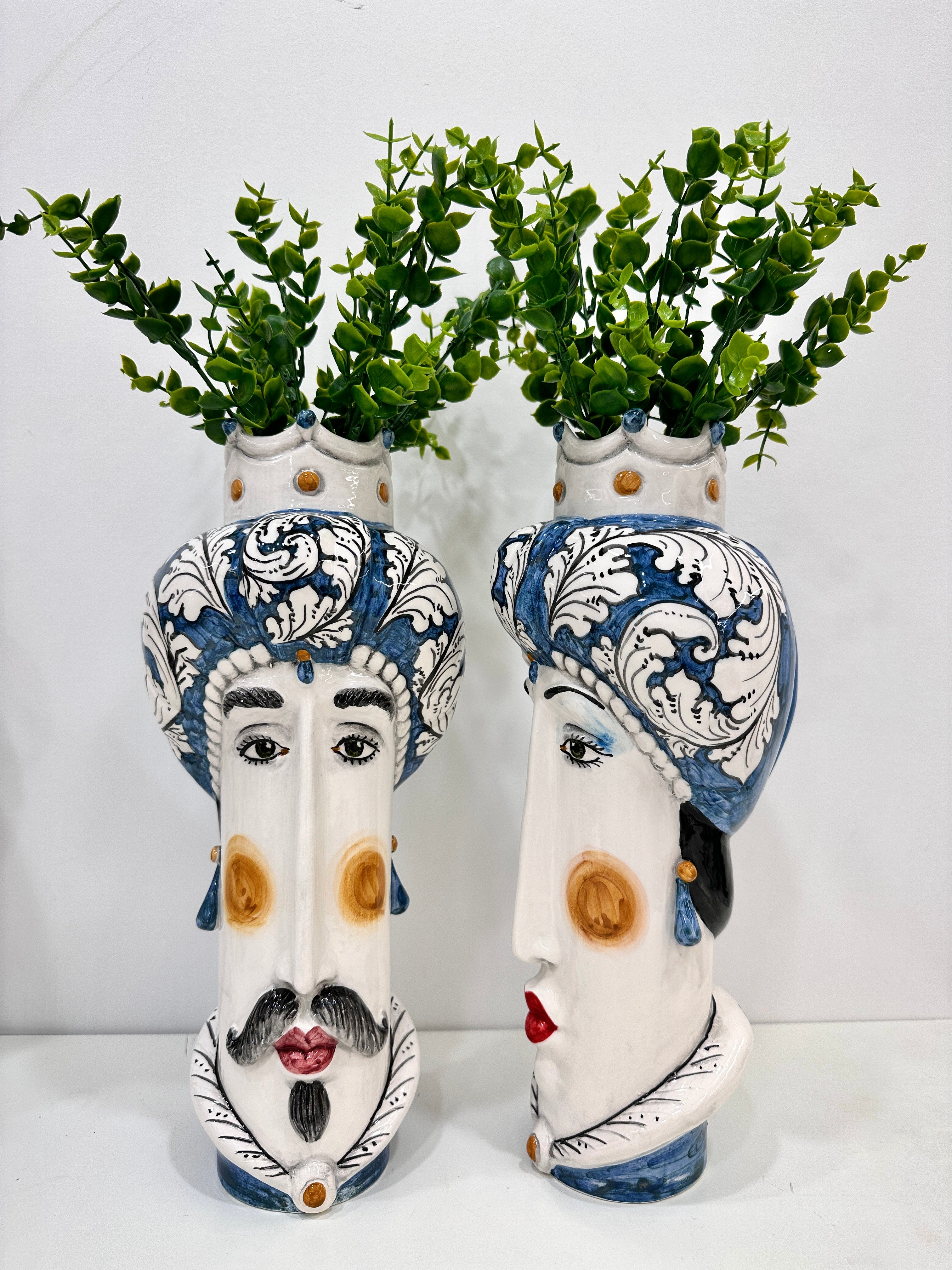 Teste Di Moro - Stilizzate - Barocco Blu