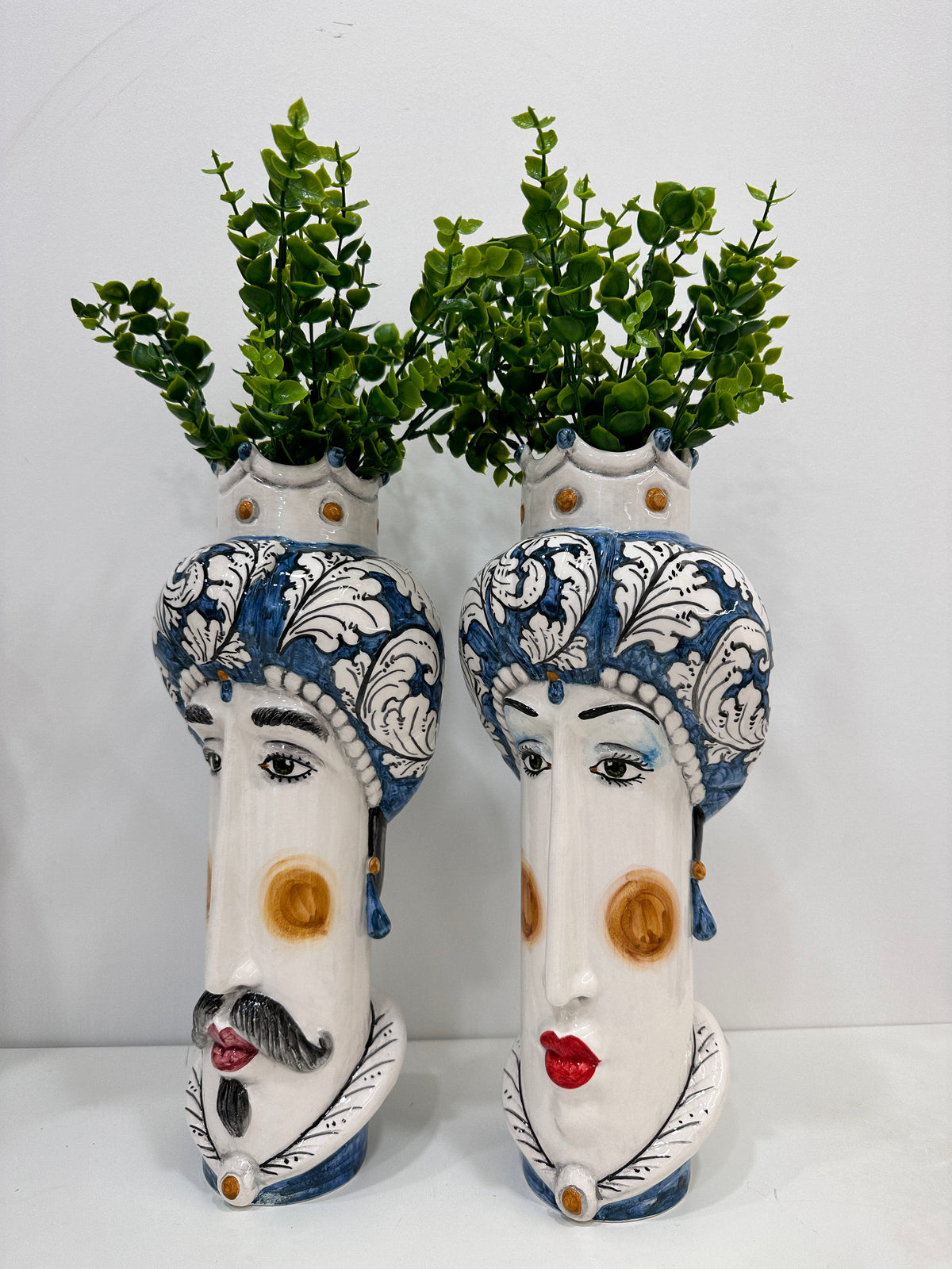 Teste Di Moro - Stilizzate - Barocco Blu