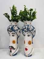 Moorish Heads - Stylized - Baroque Blue