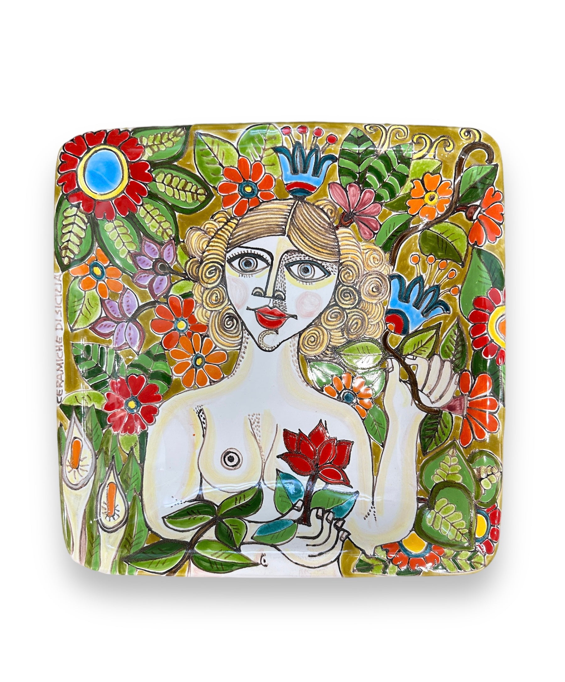 Square Plate - Adam and Eve
