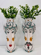Moorish Heads - Stylized - Baroque Blue