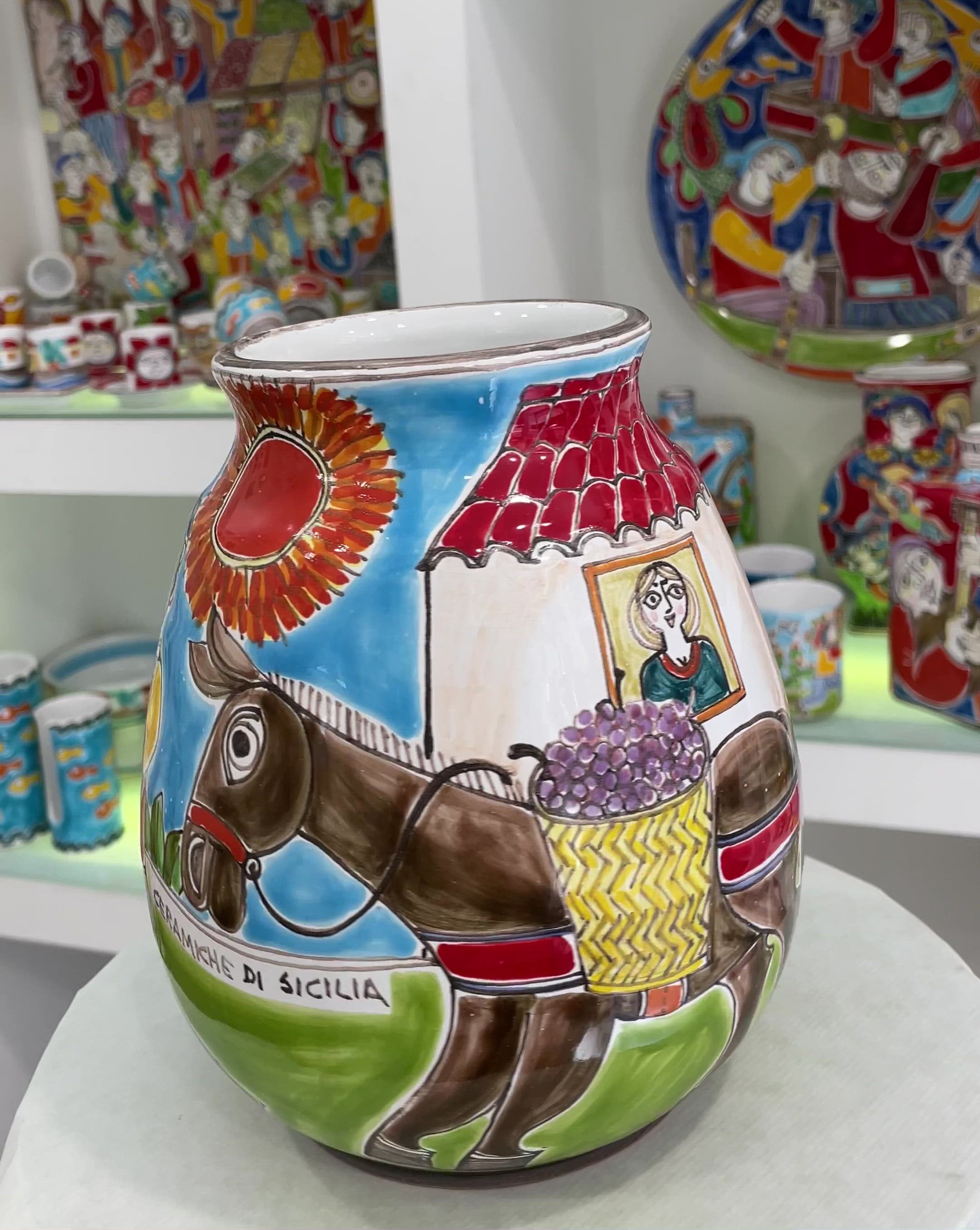 Vaso Vendemmia Ceramiche Di Sicilia