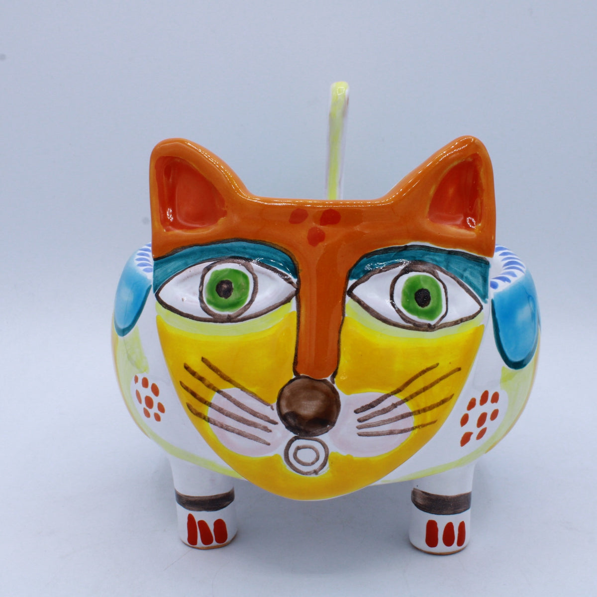 Gatto Porta Pianta - Ceramiche Di Sicilia 