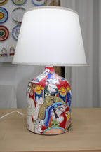 Litho lamp with red background