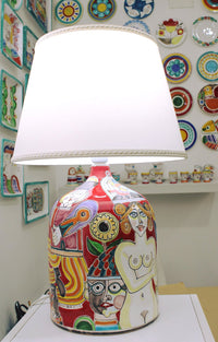 Litho lamp with red background