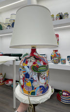 Litho lamp with red background
